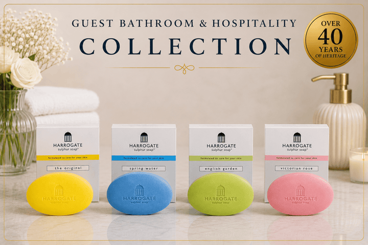 Guest Bathroom &amp; Hospitality Collection featuring hospitality guest soaps collection in compact sizes.